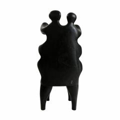 Paul Covaci 20th Century Paul Covaci Sculptural Black Solid Wood Romanian 1980s Armchair - 4512695