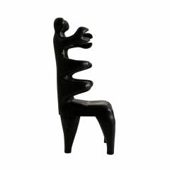 Paul Covaci 20th Century Paul Covaci Sculptural Black Solid Wood Romanian 1980s Armchair - 4512702