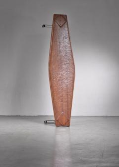 Paul Dierkes Sculptural Mahogany and steel Table by Paul Dierkes Germany 1960s - 1720216