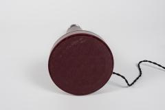 Paul Dupr Lafon 1950s Stitched Leather lamp in the style of Paul Dup Lafon - 2900133