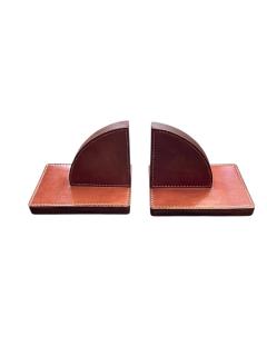 Paul Dupr Lafon 1950s Stitched leather bookends by Paul Dupr Lafon and Herm s - 4534388