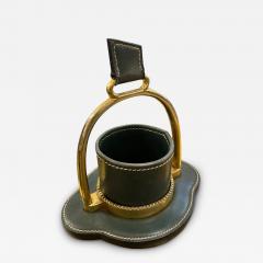 Paul Dupr Lafon 1950s Stitched leather pen holder by Paul Dupr Lafon for Herm s - 4583309