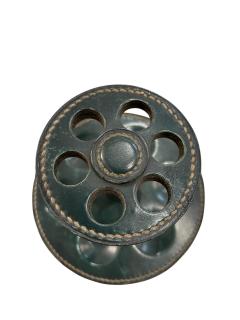 Paul Dupr Lafon 1950s Stitched leather pipe holder by Paul Dupr Lafon for Herm s - 4581564
