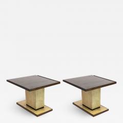 Paul Dupr Lafon Dupre Lafon pair of makassar and parchemin side table - 1693030