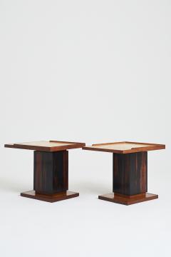 Paul Dupr Lafon Pair of Velum Side Tables in the manner of Paul Dupr Lafon - 2017746