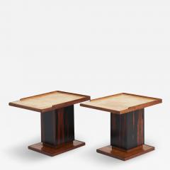 Paul Dupr Lafon Pair of Velum Side Tables in the manner of Paul Dupr Lafon - 2021099