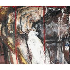 Paul Ecke Huge Expressionist Oil Painting by Paul Ecke Contemplation - 4488948