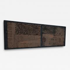 Paul Evans 1970s Modern Wall Art Brutalist Perforated Copper Metal on Wood - 2838290