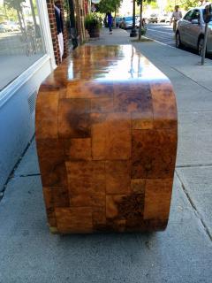 Paul Evans Brass and Burl Patchwork Cityscape Credenza Paul Evans for Directional - 41233