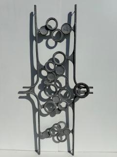 Paul Evans Brutalist Aluminum Door Grill Wall Sculpture - 3556986