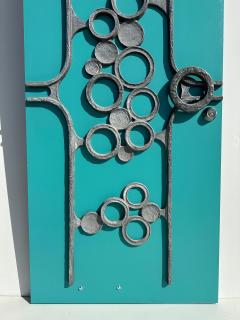 Paul Evans Brutalist Aluminum Door Grill Wall Sculpture - 3557037