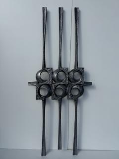 Paul Evans Brutalist Cast Aluminum Door Decor Wall Sculpture - 4429556