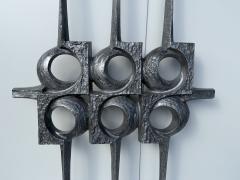 Paul Evans Brutalist Cast Aluminum Door Decor Wall Sculpture - 4429557