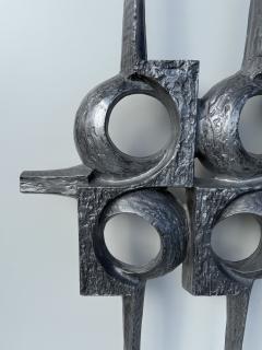 Paul Evans Brutalist Cast Aluminum Door Decor Wall Sculpture - 4429558