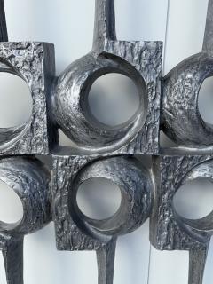 Paul Evans Brutalist Cast Aluminum Door Decor Wall Sculpture - 4429559