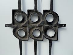 Paul Evans Brutalist Cast Aluminum Door Decor Wall Sculpture - 4429565
