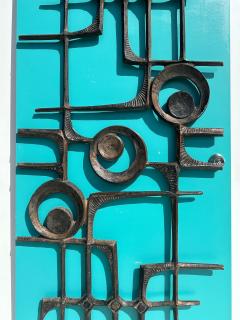 Paul Evans Brutalist Cast Aluminum Door Panel Grill Wall Decoration - 3557051