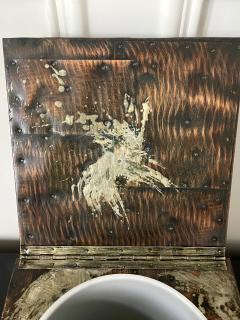 Paul Evans Brutalist Metal Patchwork Box with Insert Paul Evans - 2394924