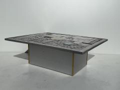 Paul Evans Brutalist Mosaic Aluminum Coffee Table - 4480101