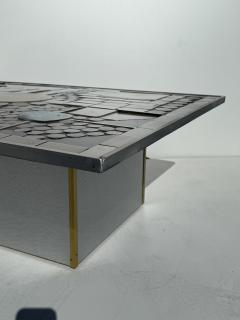 Paul Evans Brutalist Mosaic Aluminum Coffee Table - 4480102