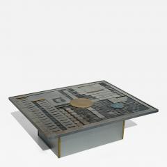Paul Evans Brutalist Mosaic Aluminum Coffee Table - 4483520