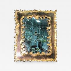 Paul Evans Brutalist Torch Cut Framed Rectangular Mirror in the Manner of Paul Evans - 414164