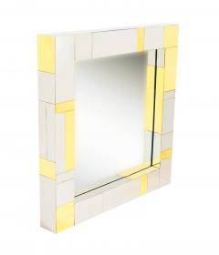 Paul Evans Chrome and Brass Midcentury Square Cityscape Mirrors in the Style of Paul Evans - 1738731