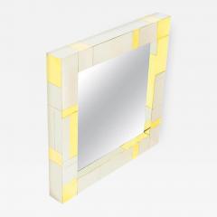 Paul Evans Chrome and Brass Midcentury Square Cityscape Mirrors in the Style of Paul Evans - 1741307