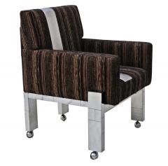 Paul Evans Cityscape Fabric Desk Arm Side Chair with Castors by Paul Evans Inc - 1804071