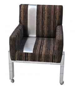 Paul Evans Cityscape Fabric Desk Arm Side Chair with Castors by Paul Evans Inc - 1804073