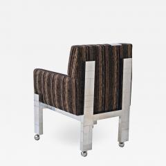 Paul Evans Cityscape Fabric Desk Arm Side Chair with Castors by Paul Evans Inc - 1807416
