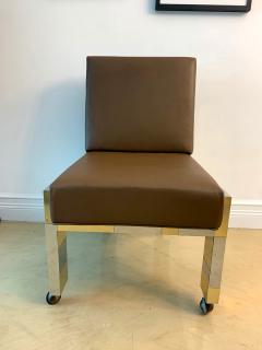 Paul Evans Cityscape Leather Desk Chair with Castors by Paul Evans for Directional - 1029048