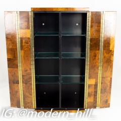 Paul Evans Cityscape Mid Century Burlwood Floating Display Cabinet - 1871163