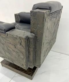 Paul Evans Early Paul Evans Sculpted Bronze Throne Chair Signed and Dated 1969 - 3176324