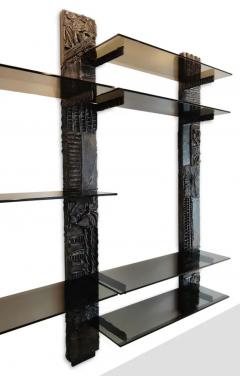Paul Evans Exceptional Large Signed Paul Evans 1969 Directional Sclupted Bronze Wall Unit - 3208667