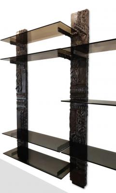 Paul Evans Exceptional Large Signed Paul Evans 1969 Directional Sclupted Bronze Wall Unit - 3208717