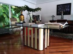 Paul Evans Glass Top Cityscape Dining Table Paul Evans - 72212