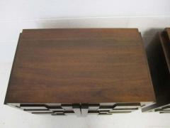 Paul Evans Gorgeous Pair of Paul Evans Inspired Brutalist Mosaic Nightstands from Lane - 1748221