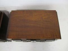 Paul Evans Gorgeous Pair of Paul Evans Inspired Brutalist Mosaic Nightstands from Lane - 1748222