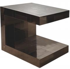 Paul Evans Gunmetal Cityscape Nightstands End Tables 1970 - 4009518