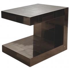 Paul Evans Gunmetal Cityscape Nightstands End Tables 1970 - 4009519