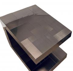Paul Evans Gunmetal Cityscape Nightstands End Tables 1970 - 4009520