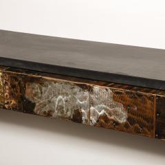 Paul Evans Mid Century Brutalist Patchwork Granite Top Wall Mounted Console by Paul Evans - 3352930