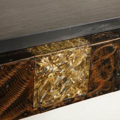 Paul Evans Mid Century Brutalist Patchwork Granite Top Wall Mounted Console by Paul Evans - 3352988