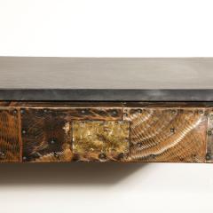 Paul Evans Mid Century Brutalist Patchwork Granite Top Wall Mounted Console by Paul Evans - 3352994