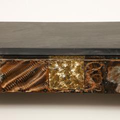 Paul Evans Mid Century Brutalist Patchwork Granite Top Wall Mounted Console by Paul Evans - 3352995