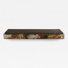 Paul Evans Mid Century Brutalist Patchwork Granite Top Wall Mounted Console by Paul Evans - 3360031