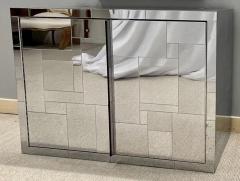 Paul Evans Mid Century Modern Paul Evans Cityscape Mirrored Cabinet and Mirror Vanity - 2485705