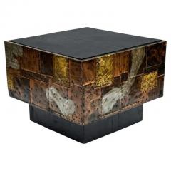 Paul Evans Mid Century Modern Paul Evans Square Cube Patchwork Cocktail Table or End Table - 3511328