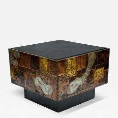 Paul Evans Mid Century Modern Paul Evans Square Cube Patchwork Cocktail Table or End Table - 3514570